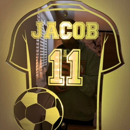 Voetbal Wandlamp Gepersonaliseerd LED Nachtlicht Acryl