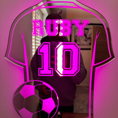 Voetbal Wandlamp Gepersonaliseerd LED Nachtlicht Acryl