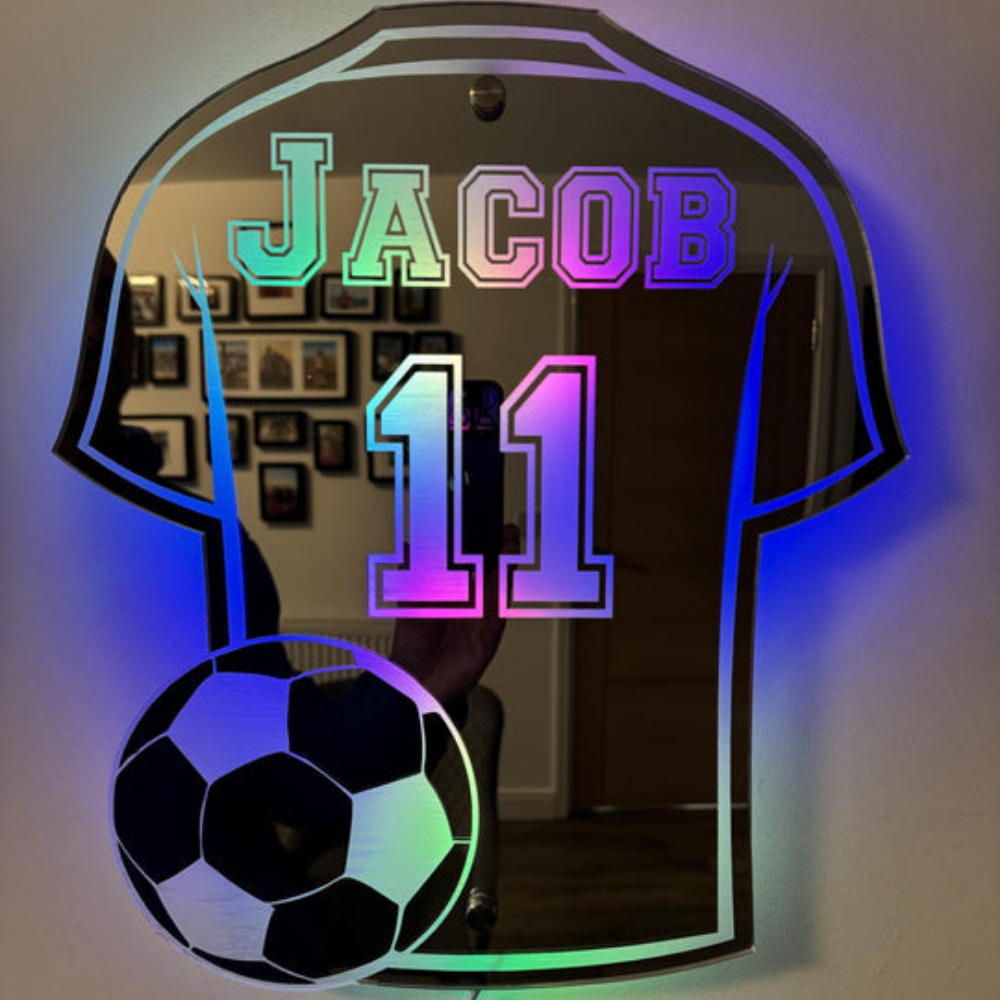 Voetbal Wandlamp Gepersonaliseerd LED Nachtlicht Acryl