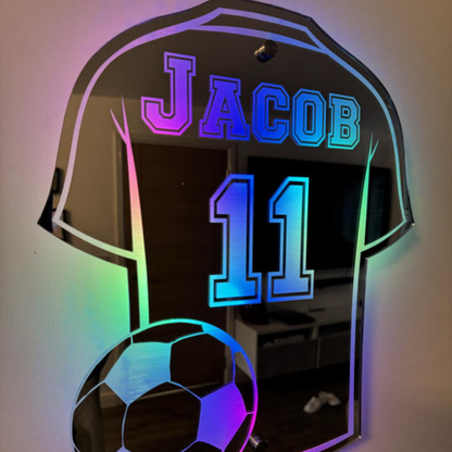 Voetbal Wandlamp Gepersonaliseerd LED Nachtlicht Acryl