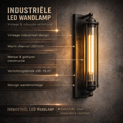 LED Wandlamp Industrieel Design Metaal Vintage Stijl