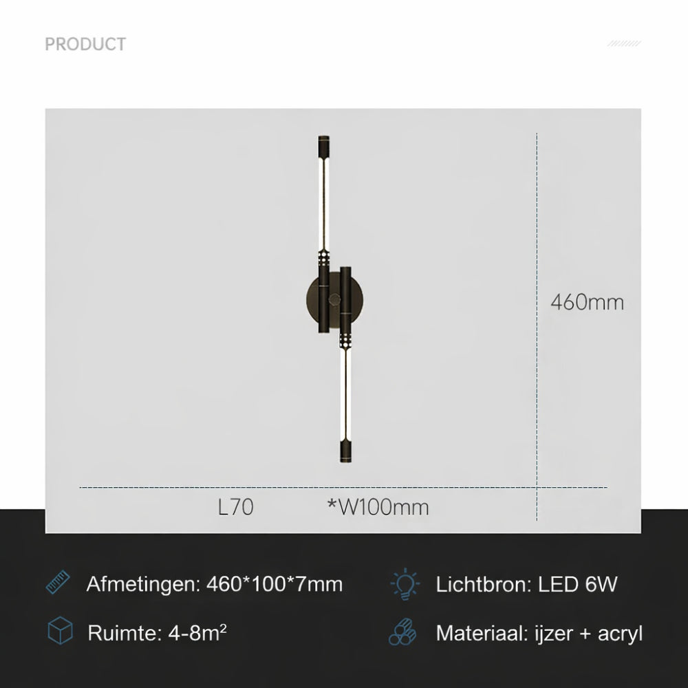 LED Wandlamp Metaal Modern Design Sfeer Verlichting