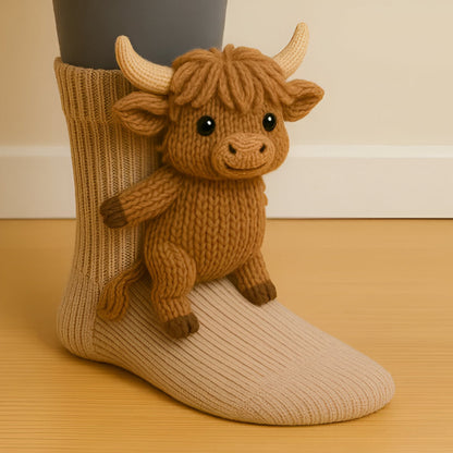 Warme Pluche Sokken Dierendesign Antislip Zacht