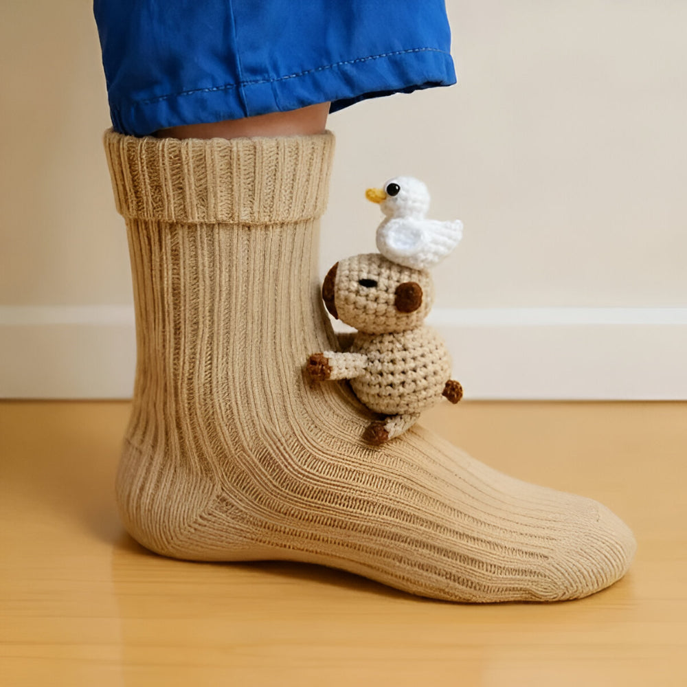 Warme Pluche Sokken Dierendesign Antislip Zacht