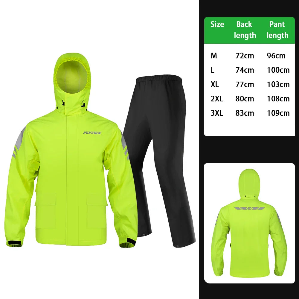 Waterdichte Motorregenjas Unisex Winddicht Ergonomisch