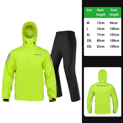 Waterdichte Motorregenjas Unisex Winddicht Ergonomisch