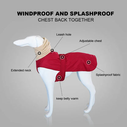 Waterdichte Hondenjas voor Middelgrote Honden - Warm en Comfortabel Hondenjasje voor de Winter 4