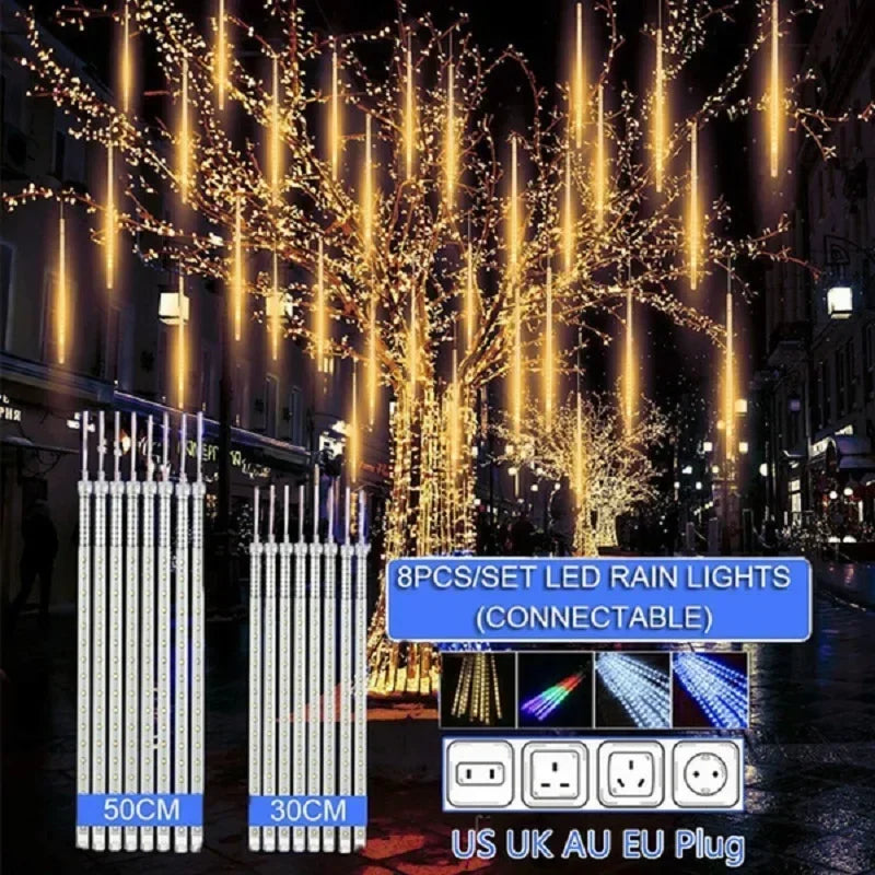 LED Lichtslingers Buitendecoratie Waterdicht met 8 Buizen
