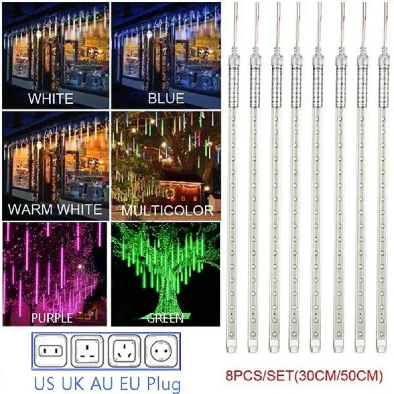 LED Lichtslingers Buitendecoratie Waterdicht met 8 Buizen