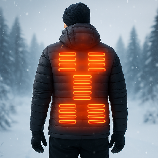 Waterdichte winterjas met regelbare warmte | Lichtgewicht verwarmde jas met USB-aansluiting 0