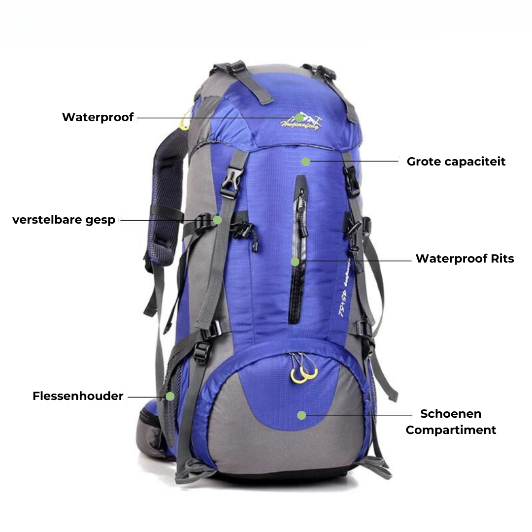 Waterdichte Rugzak 50L voor Outdoor en Hiking