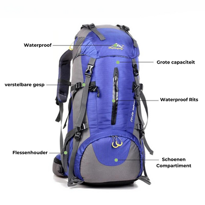 Waterdichte Rugzak 50L voor Outdoor en Hiking