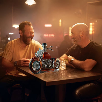 Whiskeykaraf met Motorfiets Ontwerp Glas Barfles