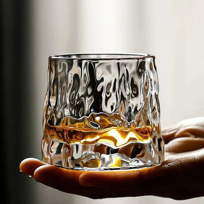 Whiskyglas Luxe Kristal Geribbeld met Roterend Ontwerp