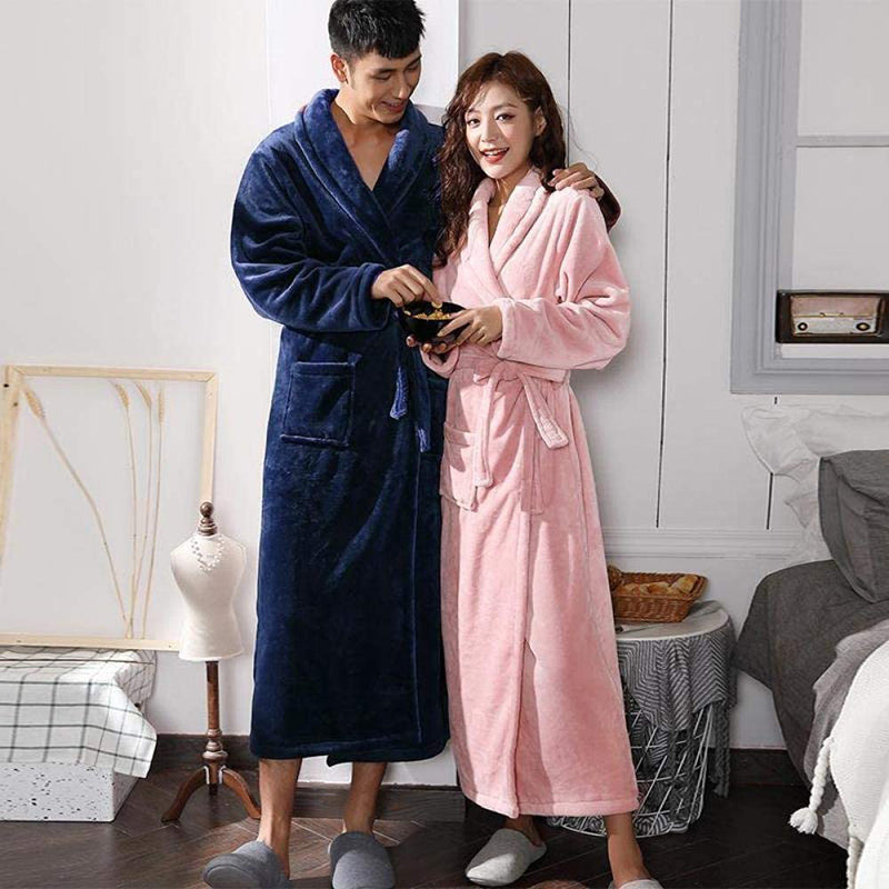 Zachte Fleece Badjas voor Dames en Heren Warm en Comfortabel