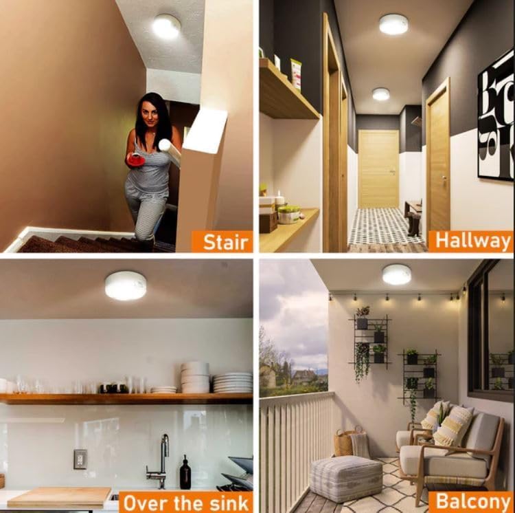 LED Plafondlamp Draadloos met Bewegingssensor op Batterijen