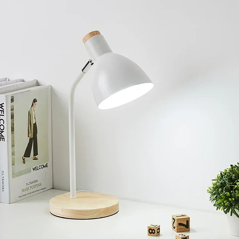 Houten Tafellamp Scandinavisch Design Bureau Verlichting - Velinix