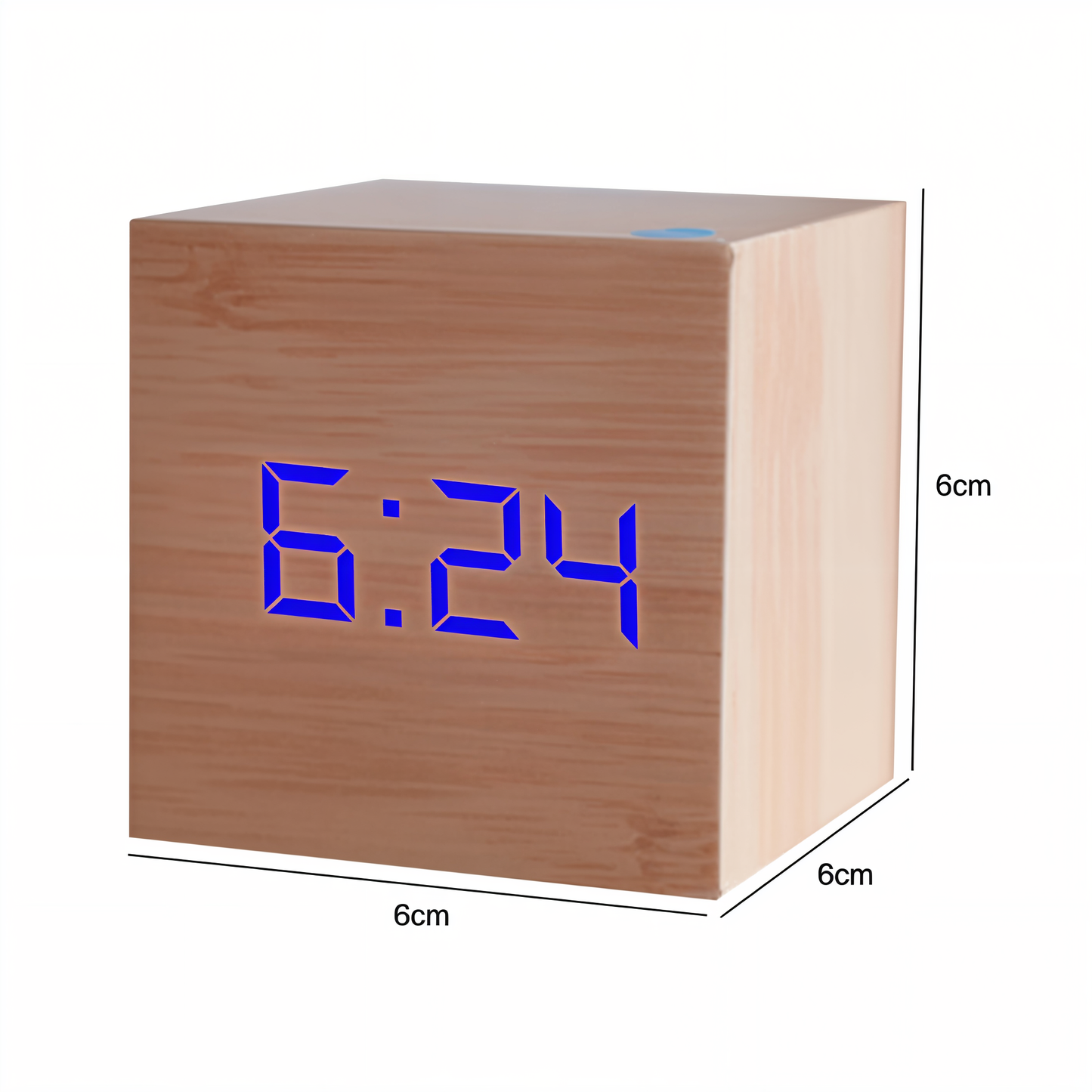 Houten LED Klok Modern Design met Digitale Weergave
