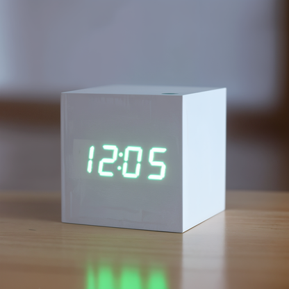Houten LED Klok Modern Design met Digitale Weergave