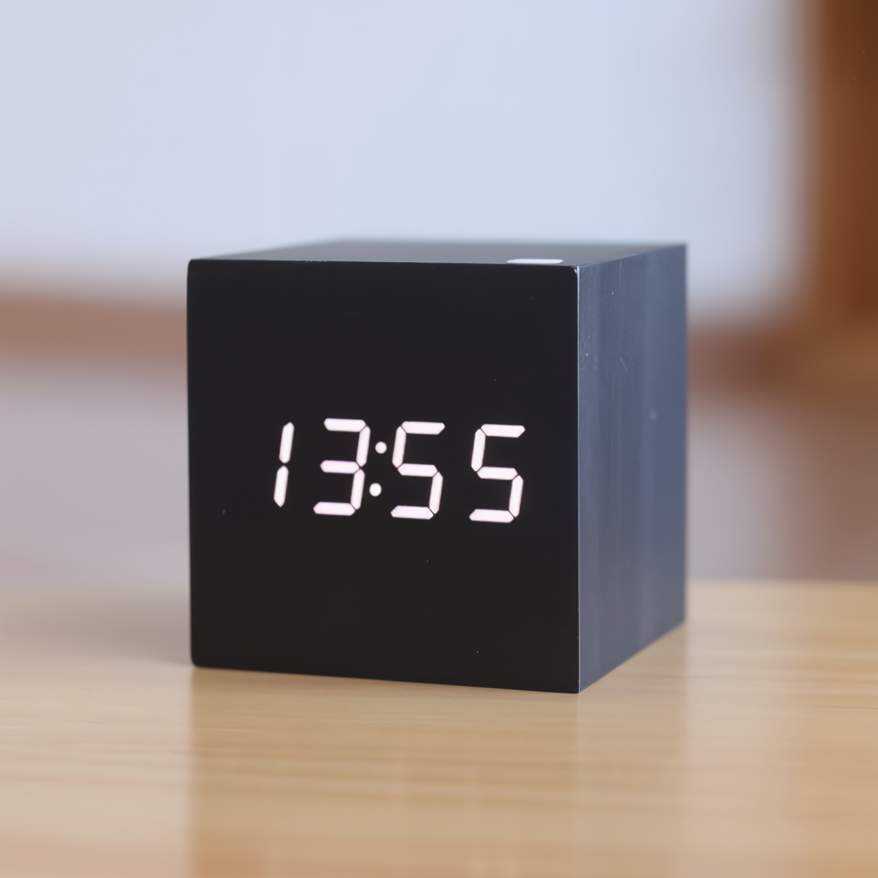 Houten LED Klok Modern Design met Digitale Weergave