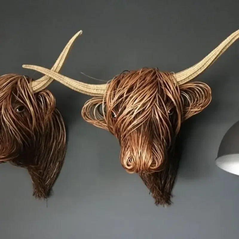 Koe Wanddecoratie Handgemaakt van Natuurlijk Hout voor Landelijke Woonkamer
