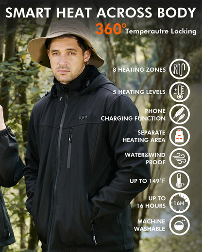 Herenjas Verwarmd Waterafstotend met 8 Warmtezones