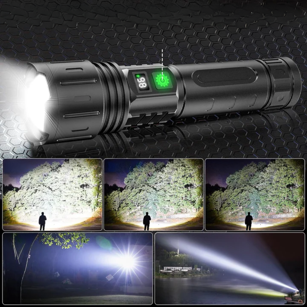 LED Zaklamp Oplaadbaar Waterdicht voor Buiten Gebruik
