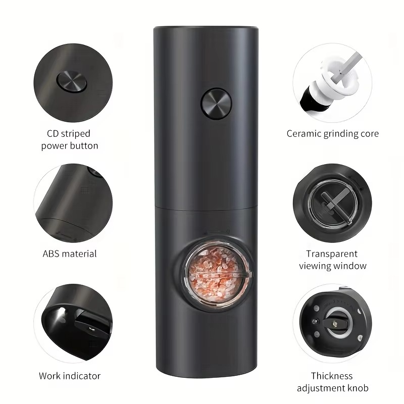 Zenthra™ – Elektrische Peper en Zoutmolen Set met Verstelbare Maalgrootte 3