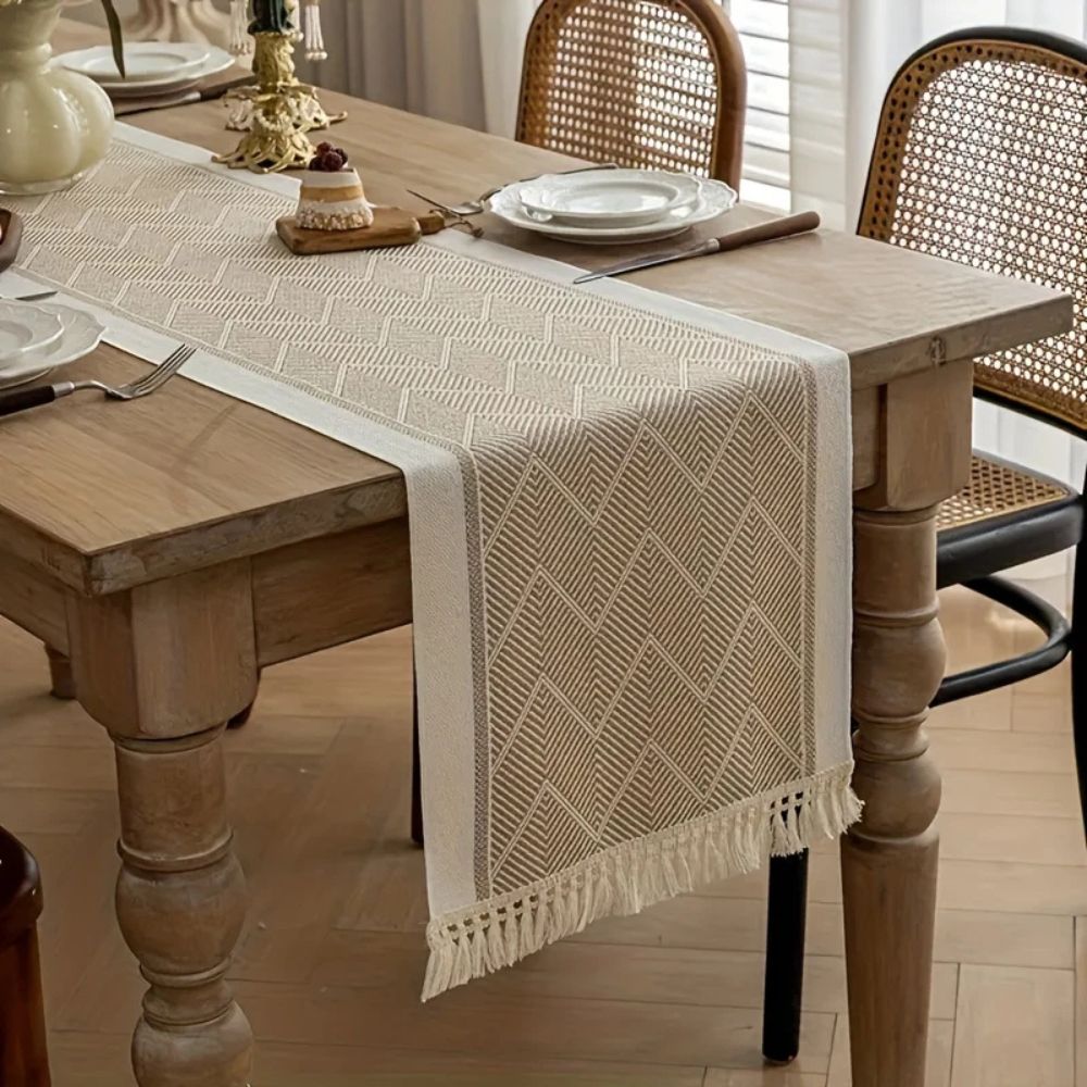 Microvezel Tafelloper Modern Geweven voor Eettafel Decoratie