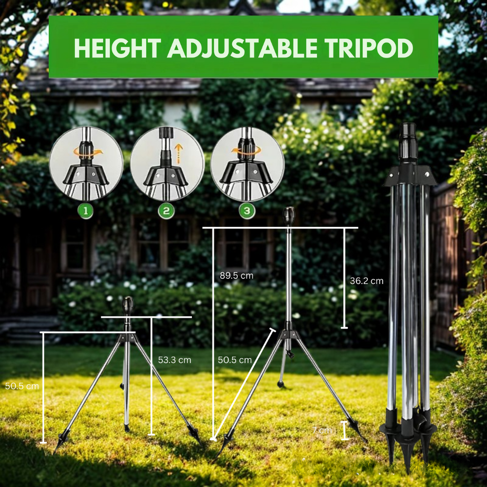 Tuinsproeier 360° RVS Statief voor Gazon en Tuin