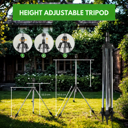 Tuinsproeier 360° RVS Statief voor Gazon en Tuin