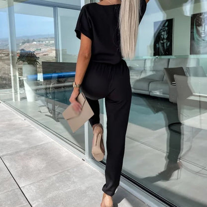 Chique Jumpsuit Met Strikdetail Elegante Avondkleding