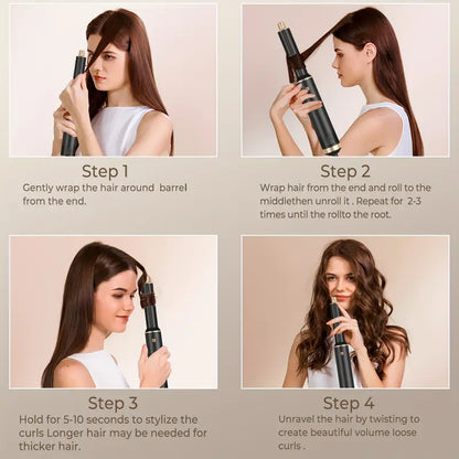 Haarstyling Set 5-in-1 Föhn Krultang Steilborstel Compleet