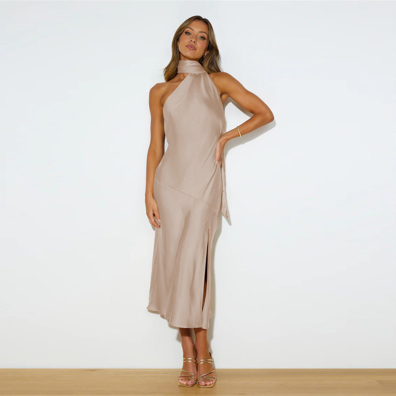 Drapea™ – Dames Jurk met Elegante Drapering en Flatterende Pasvorm-2
