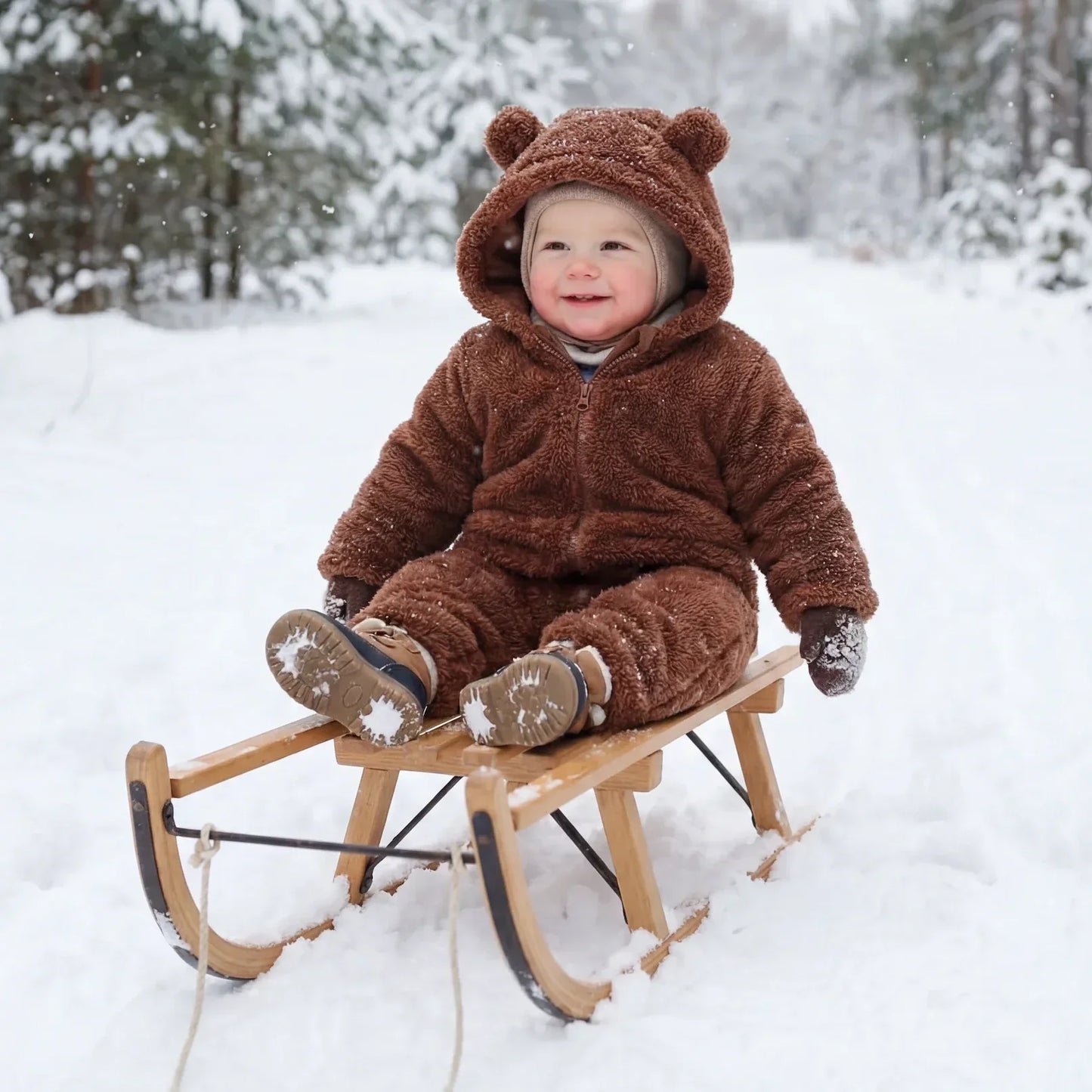 Pluche Baby Romper Warme Winter Outfit voor Baby