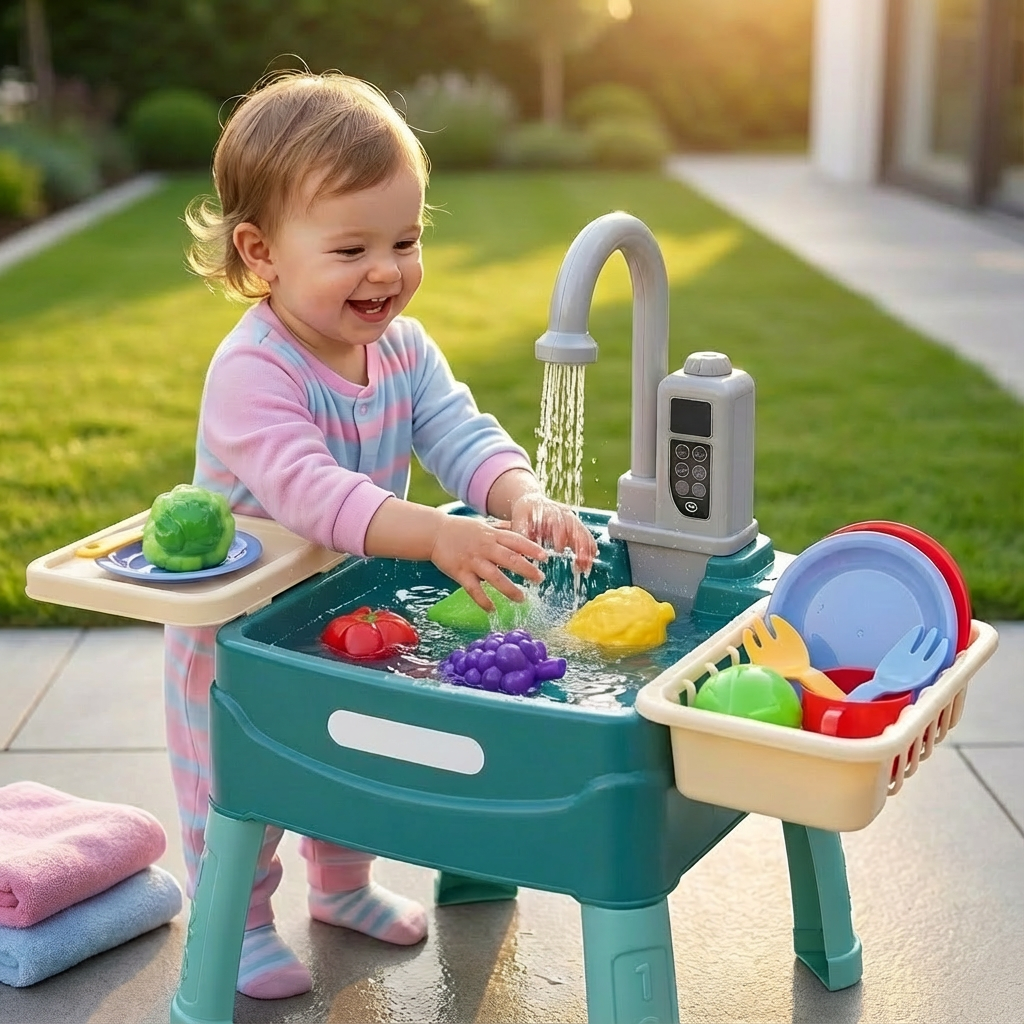 Kinder Speelkeuken met Kraan en Accessoires