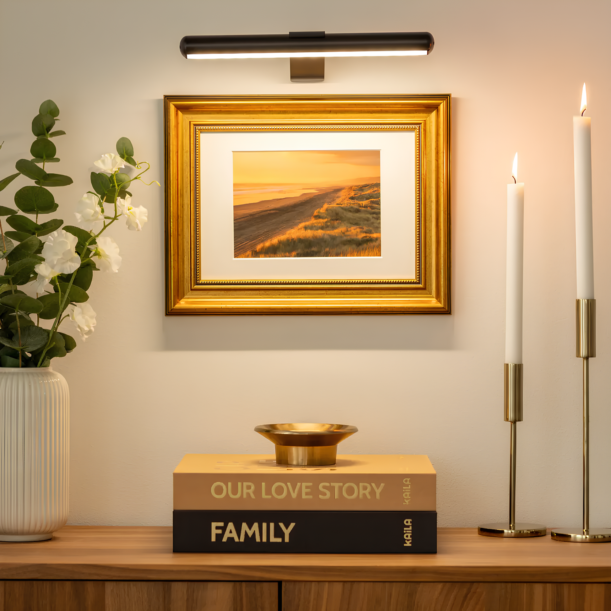 LED Schilderijverlichting Draadloos Dimbaar met Afstandsbediening - Velinix