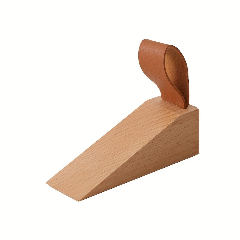 Houten Deurstopper met Antislip Bodem Scandinavisch Design