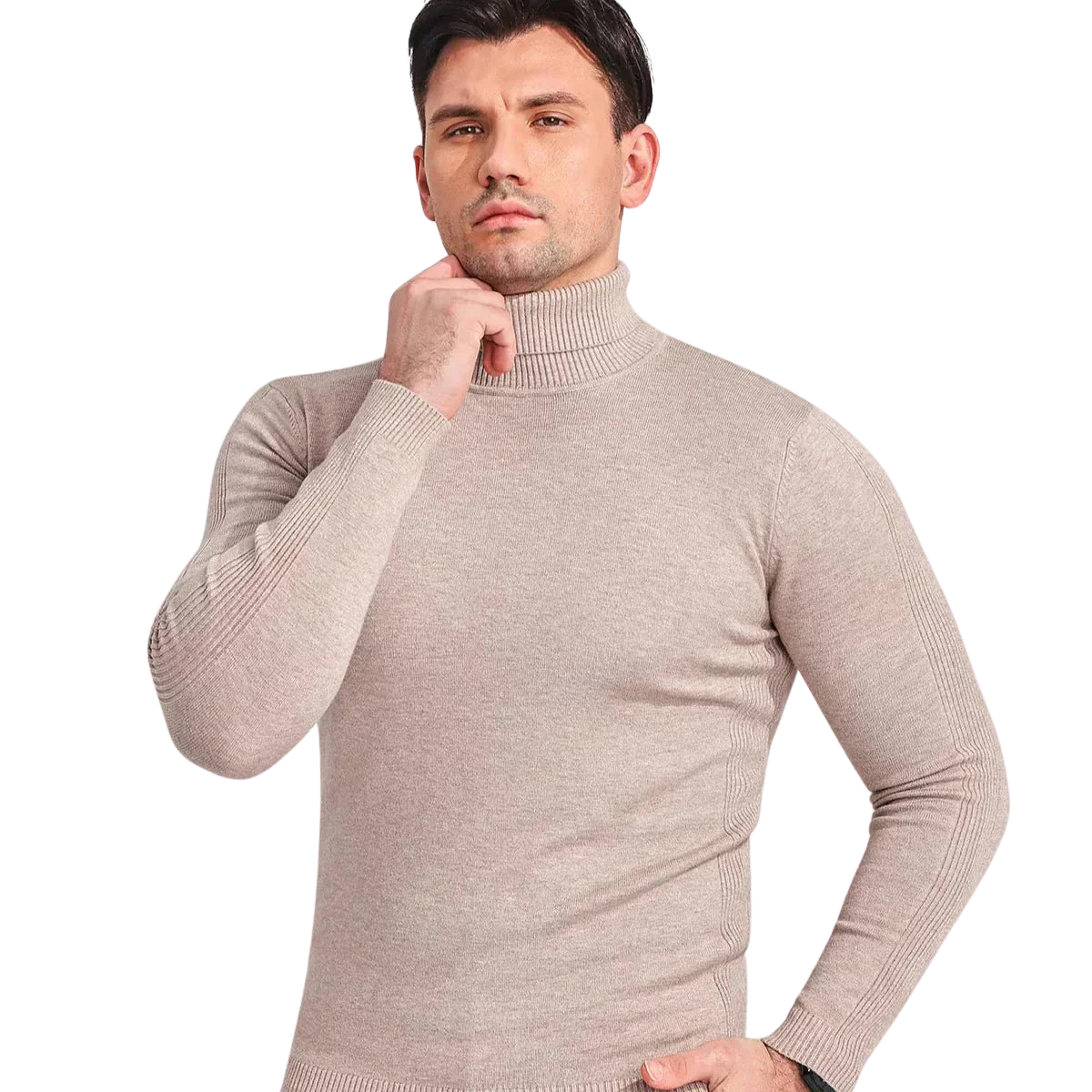 Dante™ – Heren Zwarte Coltrui van Kasjmier Blend voor Luxe Comfort-3