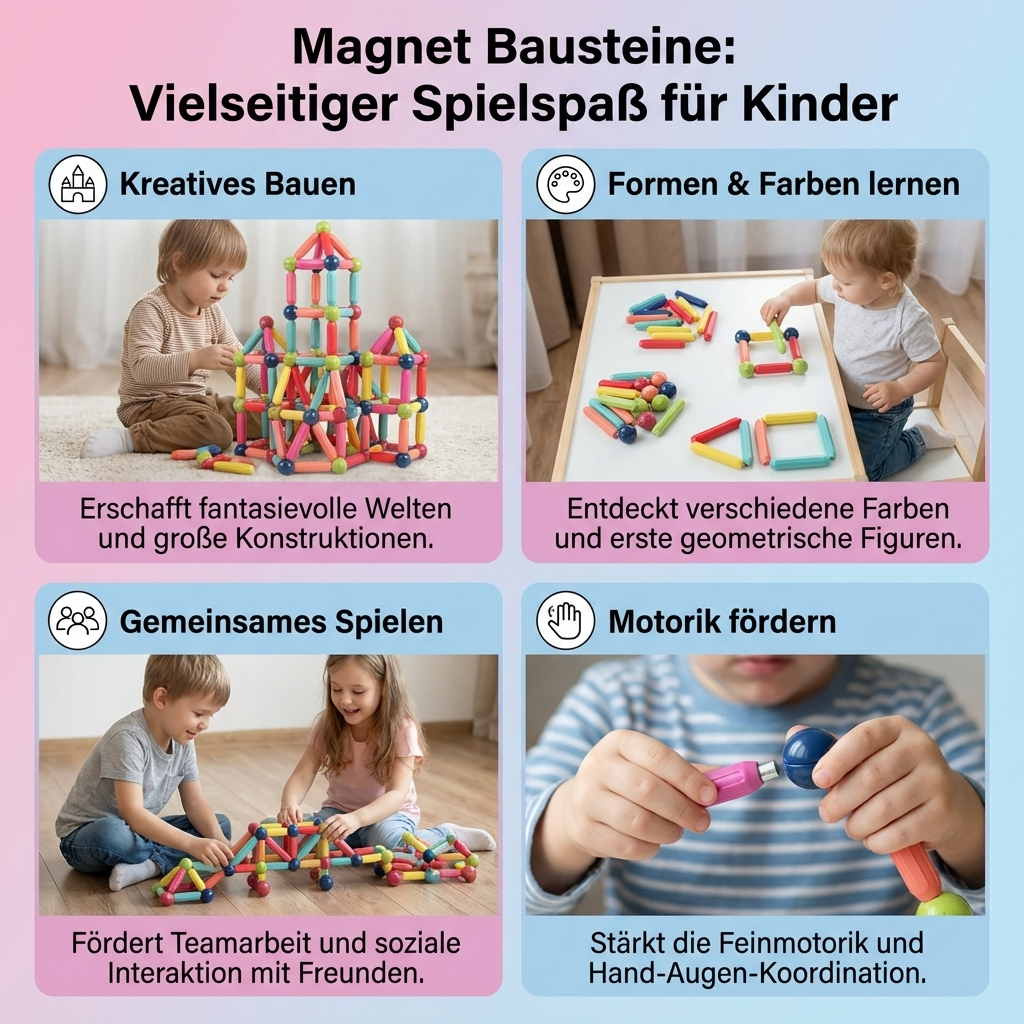Magnetische Bouwstenen Set voor Kinderen Creatief Spelen