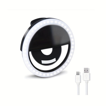 LED Selfie Ringlamp Oplaadbaar voor Make-up en Foto's