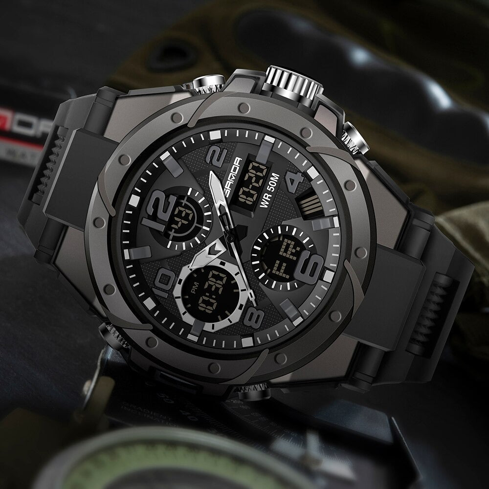 Militair Horloge voor Heren met Leerband