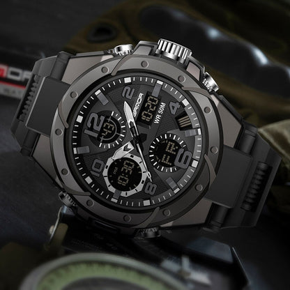 Militair Horloge voor Heren met Leerband