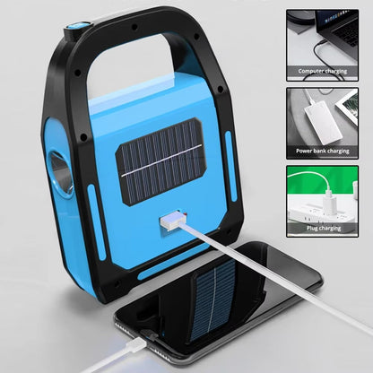 USB-Campinglamp Oplaadbaar met Powerbank Zonnepaneel