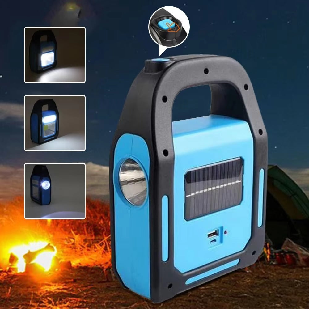 USB-Campinglamp Oplaadbaar met Powerbank Zonnepaneel