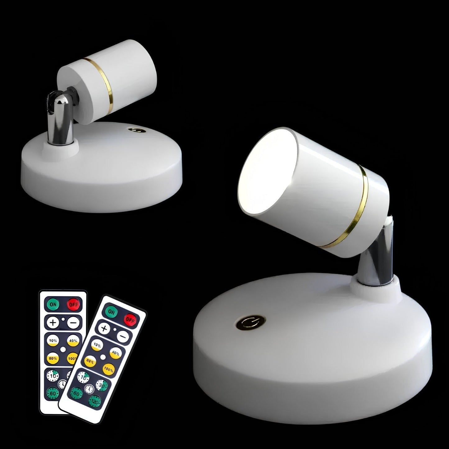 Draadloze LED Spot Dimbaar met Afstandsbediening Oplaadbaar