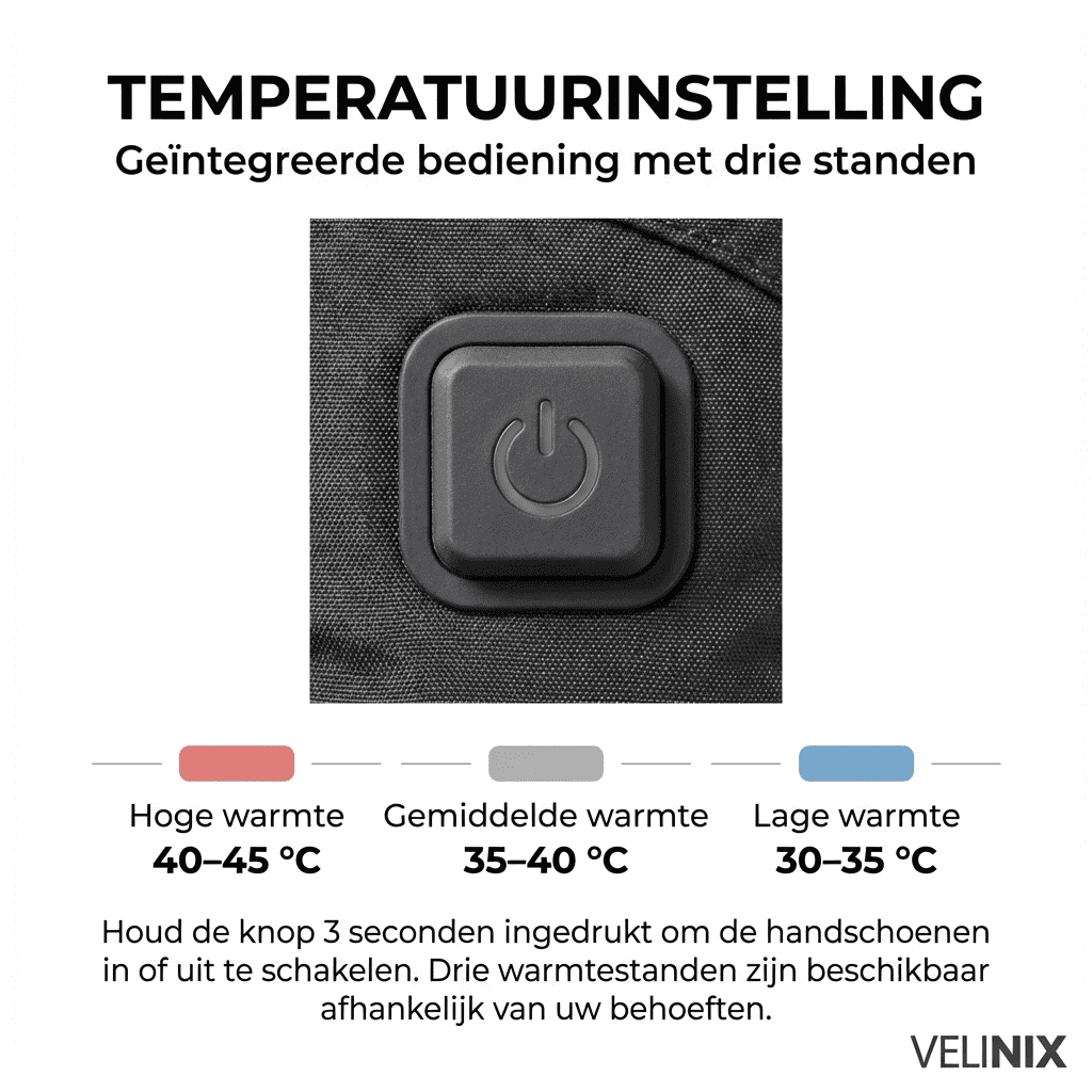 Velinix™ – Oplaadbare verwarmde handschoenen