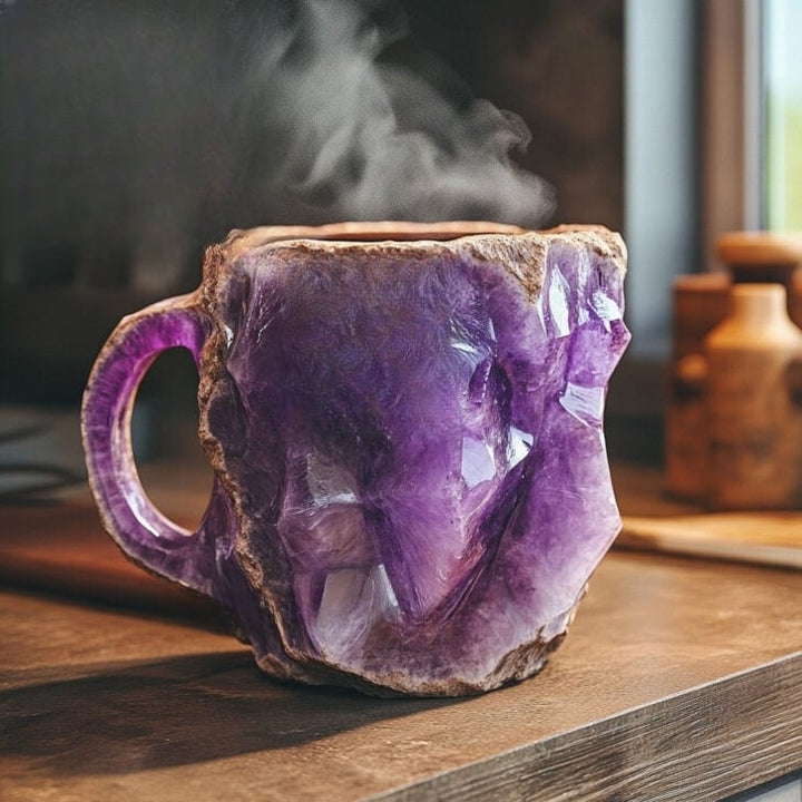 Isoleren Koffiemokken van Mineraalkristal, Magnetronbestendig 350-450ml