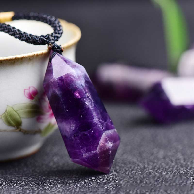 Amethist Hanger Natuurlijke Kristallen Ketting voor Innerlijke Rust - Velinix