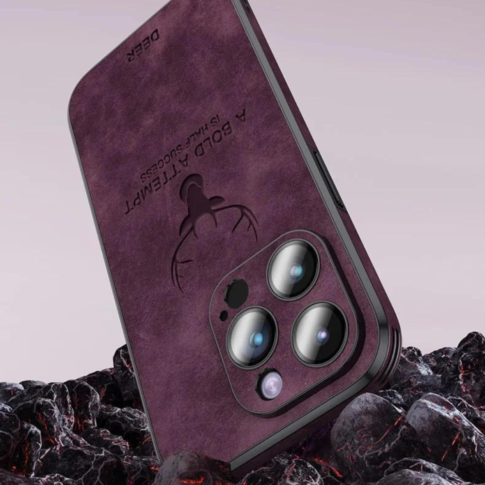 iPhone Hoesje Echt Leer Schokbestendig Stijlvol Design